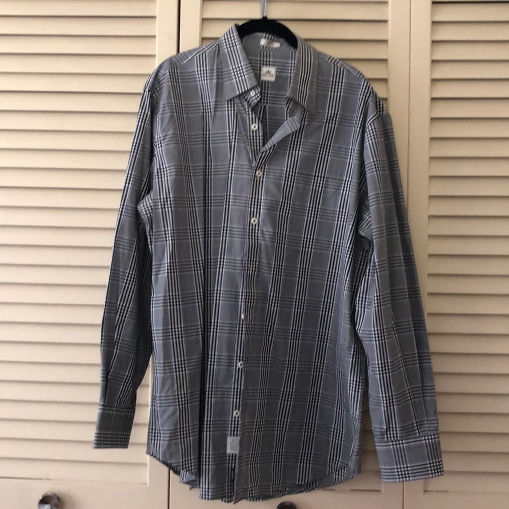 Peter Millar plaid button down dress shirt